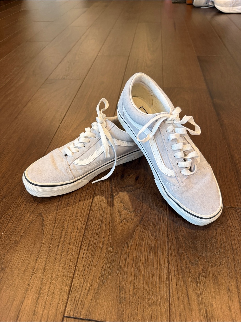 Vans Old Skool Drizzle Grey True White Canvas Skate Shoes Size 7.5 Women- C11-68